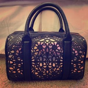 ALDO’S BOWLER BAG Metallic and Black